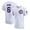 BIPIHUC C.Cubs #6 Matt Shaw Player White Limited Elite Home Game Stitched Jerseys