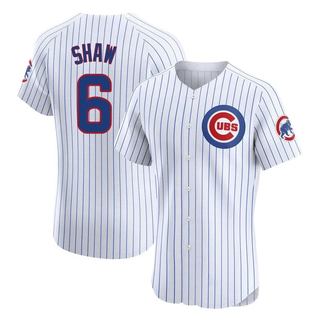BIPIHUC C.Cubs #6 Matt Shaw Player White Limited Elite Home Game Stitched Jerseys