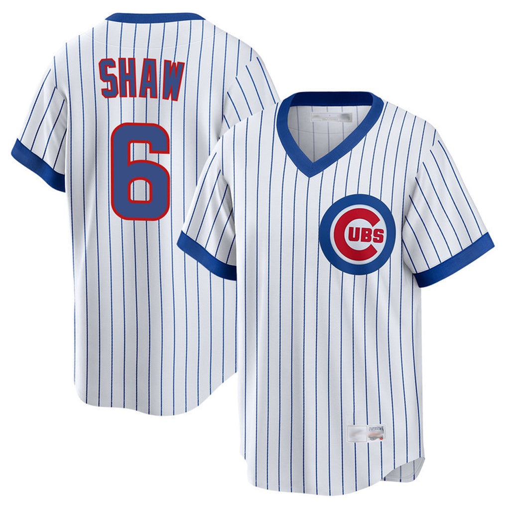 BIPIHUC C.Cubs #6 Matt Shaw Player White T-shirt Cooperstown Collection Limited Stitched Jerseys