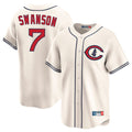 BIPIHUC C.Cubs #7 Dansby Swanson Player Cream Field of Dreams Limited Home Game Stitched Jerseys