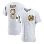 BIPIHUC C.Cubs #8 Ian Happ Player Gold All-Star Limited Elite Home Game Stitched Jerseys