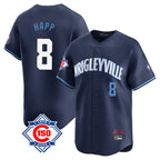BIPIHUC C.Cubs #8 Ian Happ Player Navy City Connect 150th Anniversary Limited Home Stitched Jerseys
