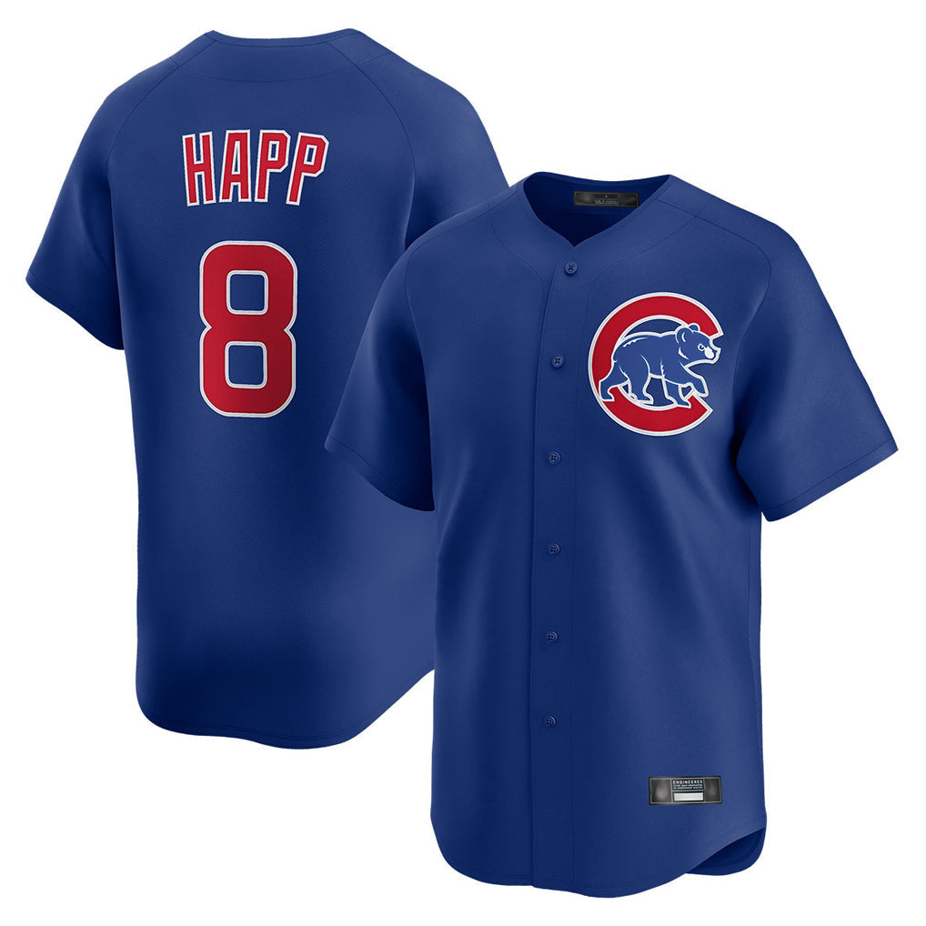 BIPIHUC C.Cubs #8 Ian Happ Player Royal Limited Home Stitched Jerseys