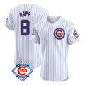 BIPIHUC C.Cubs #8 Ian Happ Player White 150th Anniversary Limited Elite Home Game Stitched Jerseys