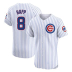 BIPIHUC C.Cubs #8 Ian Happ Player White Limited Elite Home Game Stitched Jerseys