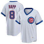 BIPIHUC C.Cubs #8 Ian Happ Player White T-shirt Cooperstown Collection Limited Stitched Jerseys