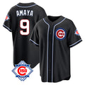 BIPIHUC C.Cubs #9 Miguel Amaya Player Black Fashion Out 150th Anniversary Game Stitched Jerseys