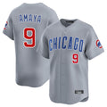 BIPIHUC C.Cubs #9 Miguel Amaya Player Gray Road Limited Home Stitched Jerseys