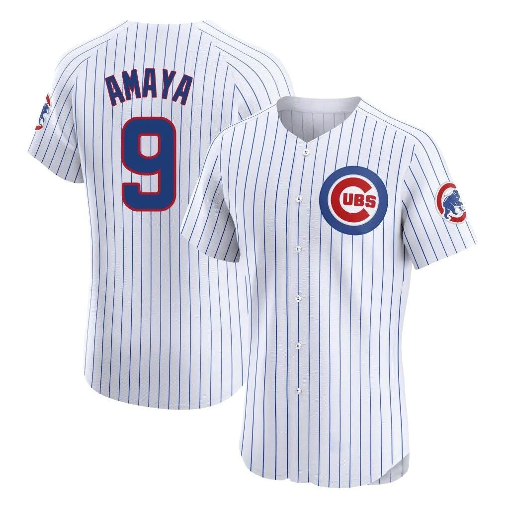 BIPIHUC C.Cubs #9 Miguel Amaya Player White Limited Elite Home Game Stitched Jerseys