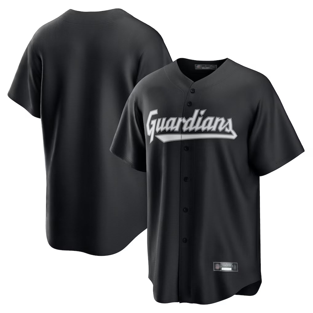 BIPIHUC C.Guardians Black Home Game Blank Player Stitched Jerseys