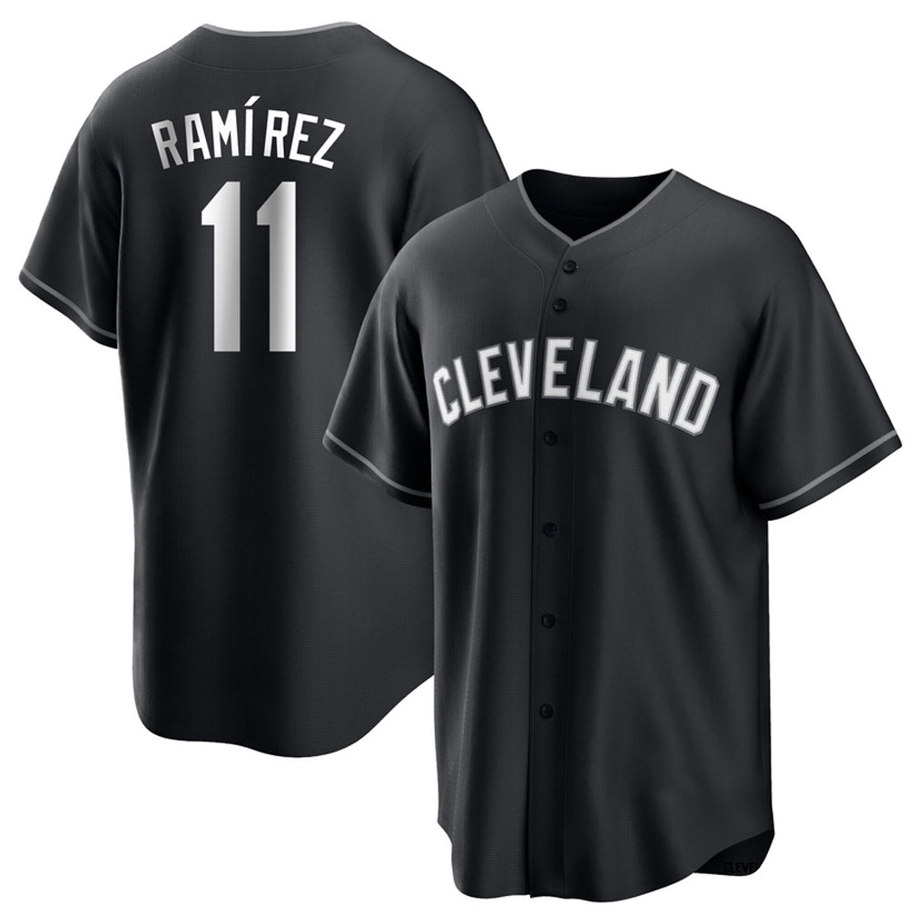 BIPIHUC C.Guardians #11 Jose Ramirez Player Black Home Game Stitched Jerseys