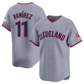 BIPIHUC C.Guardians #11 Jose Ramirez Player Gray Road Limited Home Game Stitched Jerseys