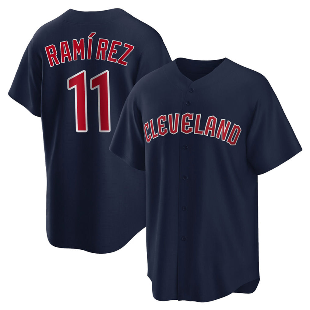 BIPIHUC C.Guardians #11 Jose Ramirez Player Navy Game Home Stitched Jerseys