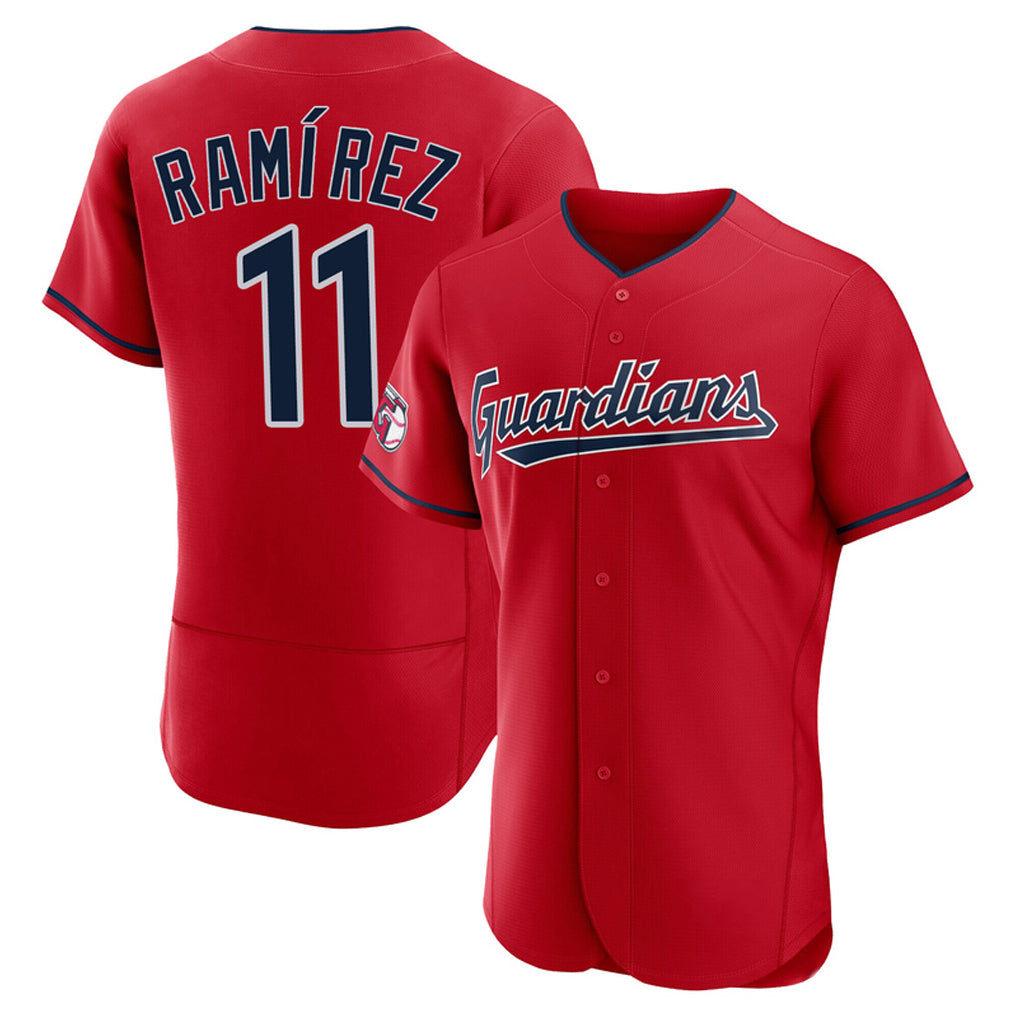 BIPIHUC C.Guardians #11 Jose Ramirez Player Red Limited Elite Home Stitched Jerseys