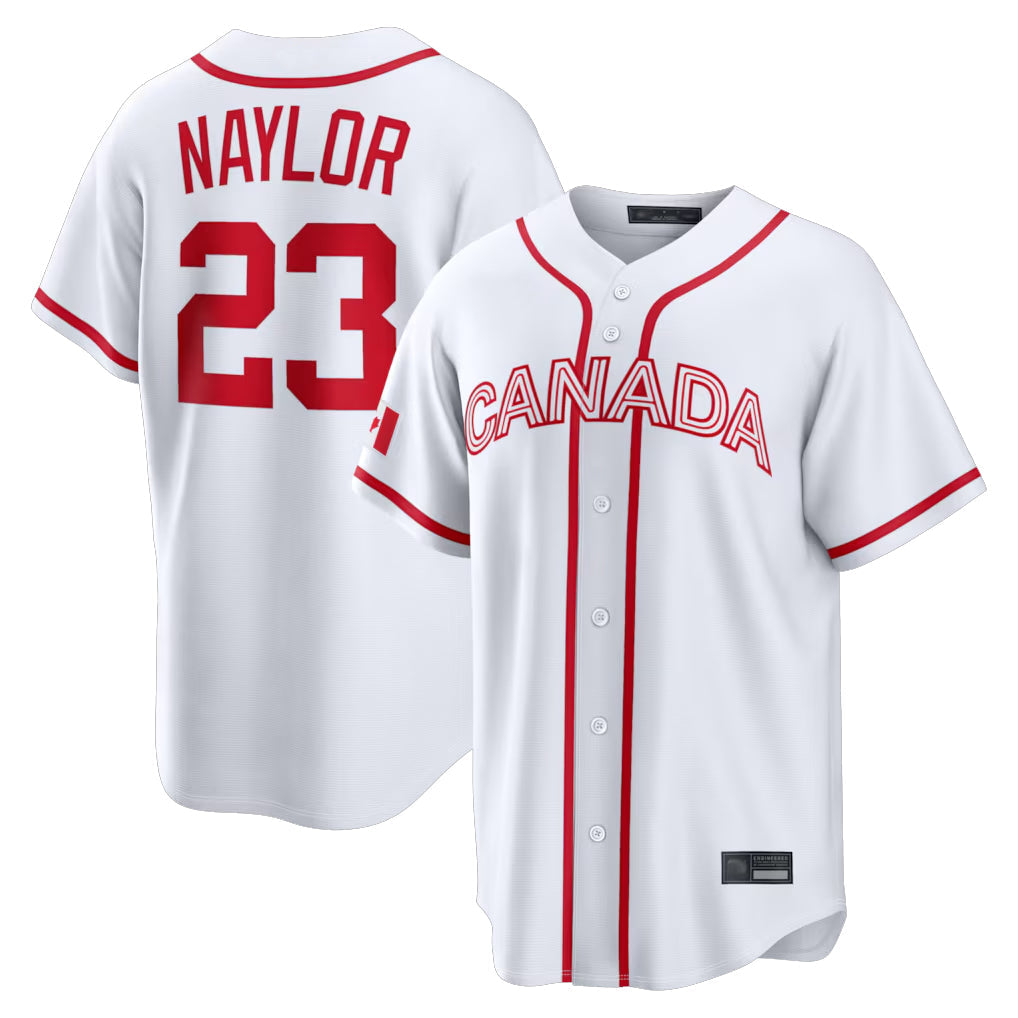 BIPIHUC C.Guardians #23 Bo Naylor Player White World Classic Home Game Stitched Jerseys
