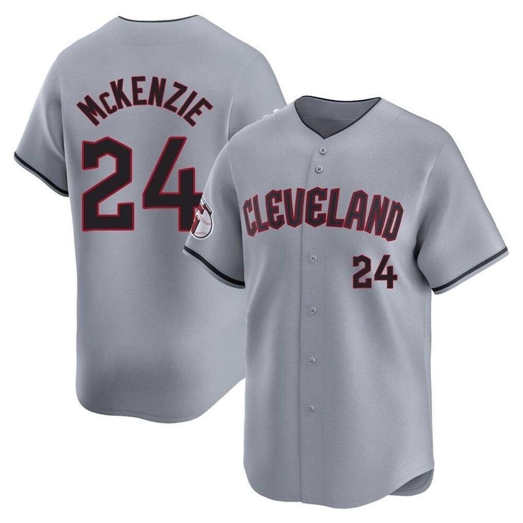 BIPIHUC C.Guardians #24 Triston McKenzie Player Gray Road Limited Home Stitched Jerseys