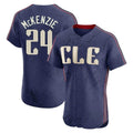 BIPIHUC C.Guardians #24 Triston McKenzie Player Navy City Connect Limited Elite Home Stitched Jerseys