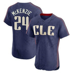 BIPIHUC C.Guardians #24 Triston McKenzie Player Navy City Connect Limited Elite Home Stitched Jerseys