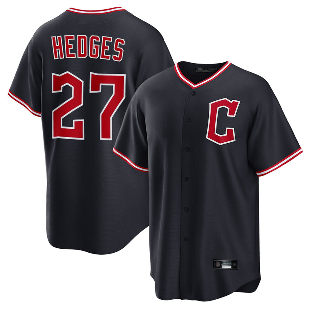 BIPIHUC C.Guardians #27 Austin Hedges Player Navy Game Home Stitched Jerseys