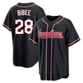 BIPIHUC C.Guardians #28 Tanner Bibee Player Black Fashion Out Home Game Stitched Jerseys