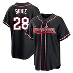 BIPIHUC C.Guardians #28 Tanner Bibee Player Black Fashion Out Home Game Stitched Jerseys