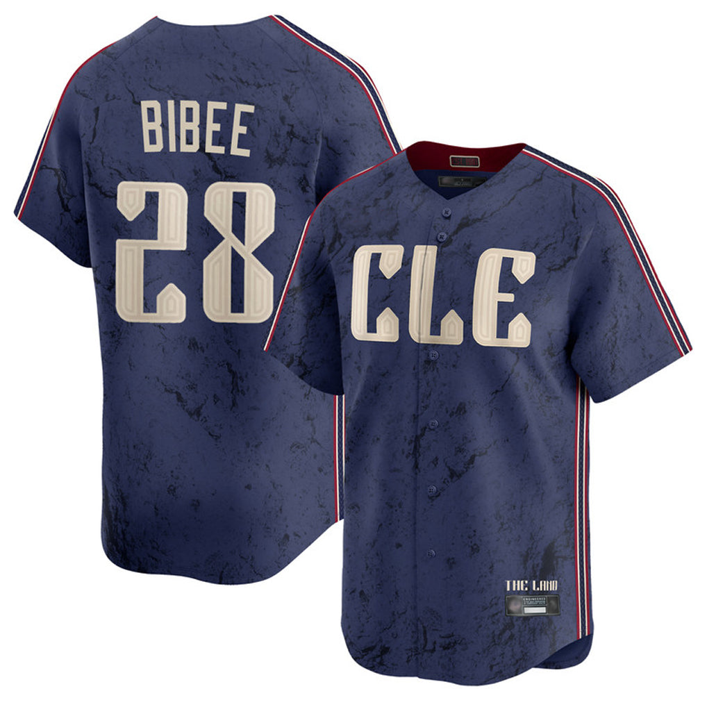 BIPIHUC C.Guardians #28 Tanner Bibee Player Navy City Connect Limited Home Stitched Jerseys