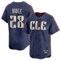 BIPIHUC C.Guardians #28 Tanner Bibee Player Navy City Connect Limited Home Stitched Jerseys