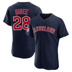 BIPIHUC C.Guardians #28 Tanner Bibee Player Navy Limited Elite Home Stitched Jerseys