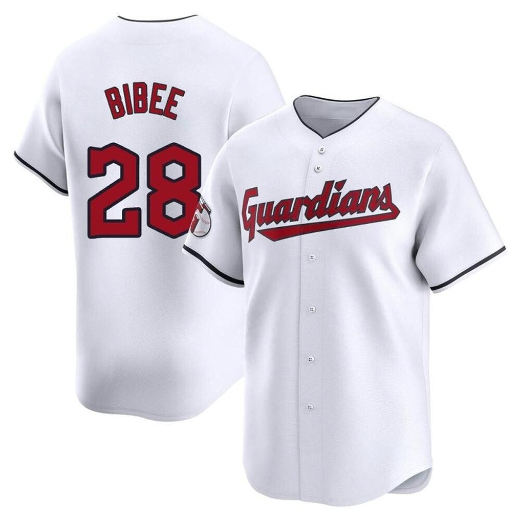 BIPIHUC C.Guardians #28 Tanner Bibee Player White Limited Home Stitched Jerseys