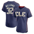 BIPIHUC C.Guardians #32 Gavin Williams Player Navy City Connect Limited Elite Home Stitched Jerseys