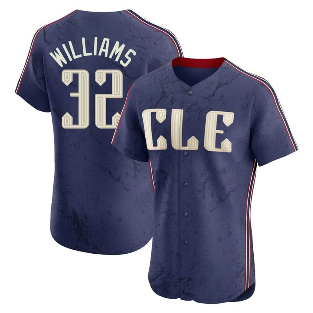 BIPIHUC C.Guardians #32 Gavin Williams Player Navy City Connect Limited Elite Home Stitched Jerseys