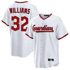 BIPIHUC C.Guardians #32 Gavin Williams Player White Game Home Stitched Jerseys