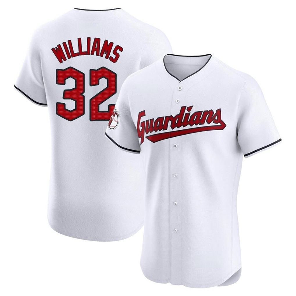 BIPIHUC C.Guardians #32 Gavin Williams Player White Limited Elite Home Stitched Jerseys