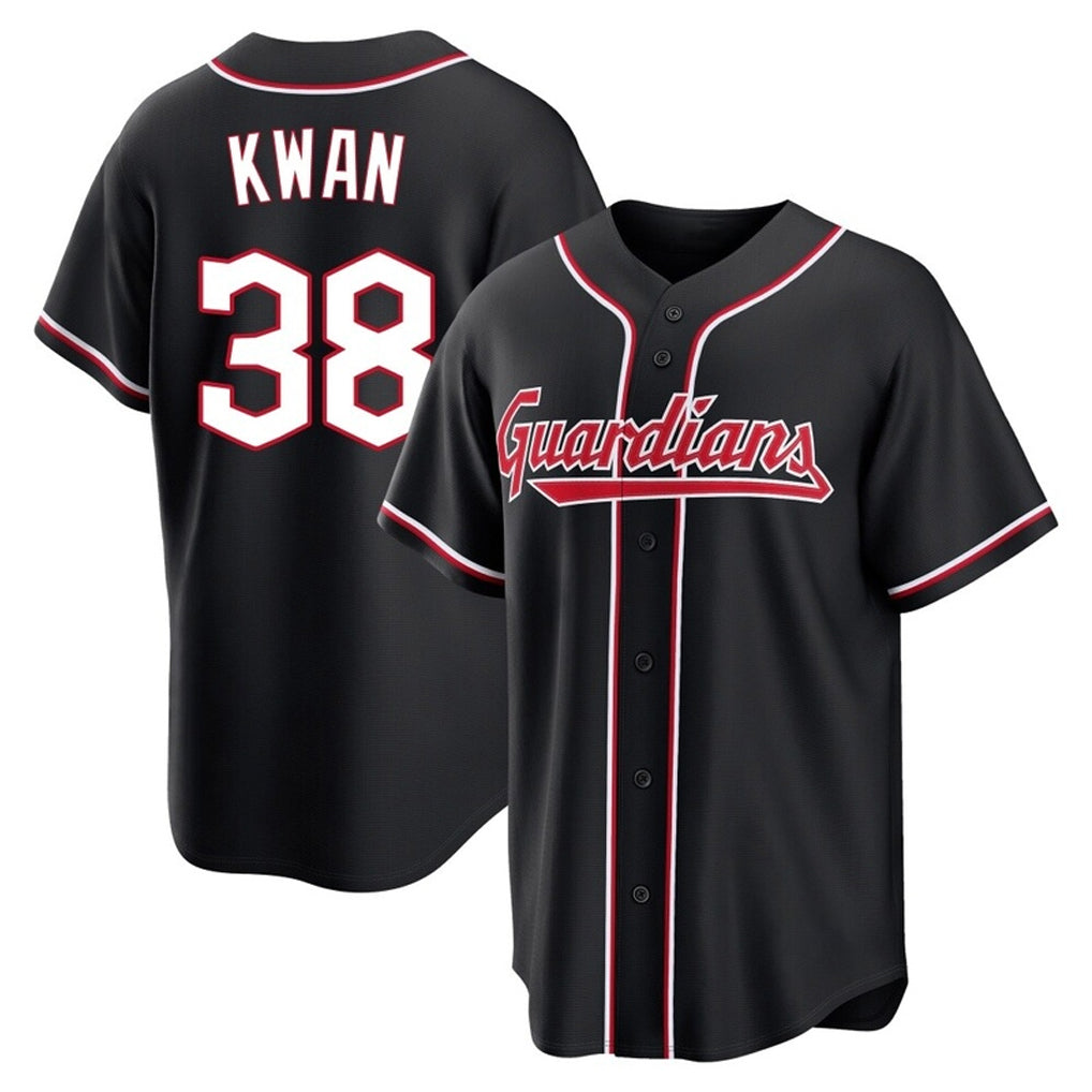 BIPIHUC C.Guardians #38 Steven Kwan Player Black Fashion Out Home Game Stitched Jerseys