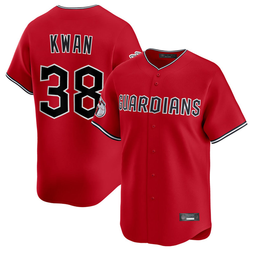 BIPIHUC C.Guardians #38 Steven Kwan Player Red Limited Home Stitched Jerseys