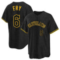 BIPIHUC C.Guardians #6 David Fry Player Black Snake Skin City Home Game Stitched Jerseys
