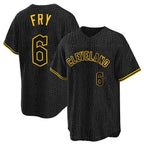 BIPIHUC C.Guardians #6 David Fry Player Black Snake Skin City Home Game Stitched Jerseys