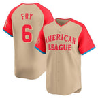 BIPIHUC C.Guardians #6 David Fry Player Cream American League All-Star Limited Home Stitched Jerseys