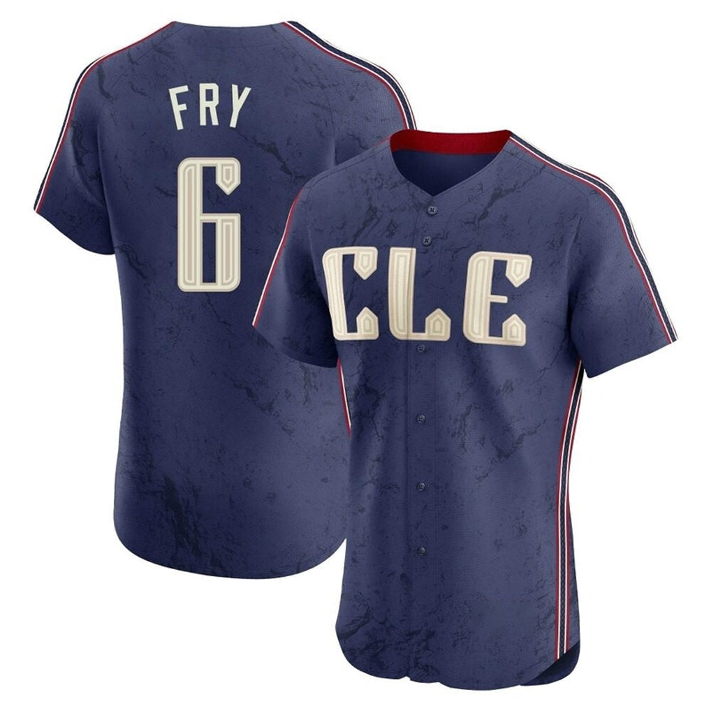 BIPIHUC C.Guardians #6 David Fry Player Navy City Connect Limited Elite Home Stitched Jerseys