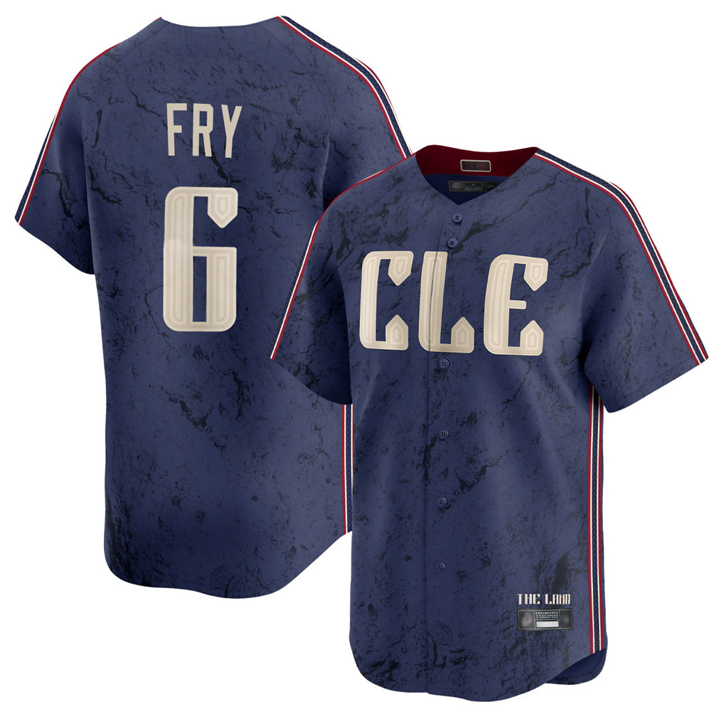 BIPIHUC C.Guardians #6 David Fry Player Navy City Connect Limited Home Stitched Jerseys