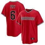 BIPIHUC C.Guardians #6 David Fry Player Red Home Game Stitched Jerseys
