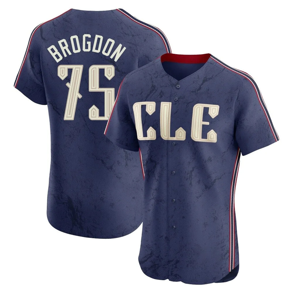 BIPIHUC C.Guardians #75 Connor Brogdon Player Navy City Connect Limited Elite Home Stitched Jerseys