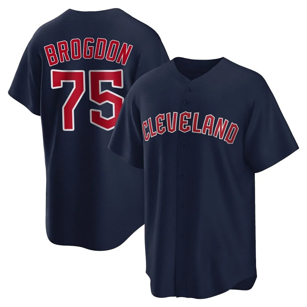 BIPIHUC C.Guardians #75 Connor Brogdon Player Navy Game Home Stitched Jerseys
