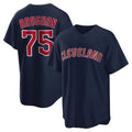 BIPIHUC C.Guardians #75 Connor Brogdon Player Navy Game Home Stitched Jerseys