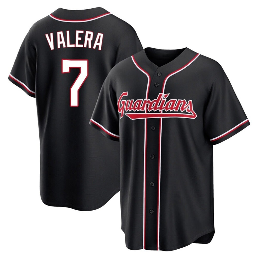 BIPIHUC C.Guardians #7 George Valera Player Black Fashion Out Home Game Stitched Jerseys