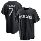 BIPIHUC C.Guardians #7 George Valera Player Black Home Game Stitched Jerseys