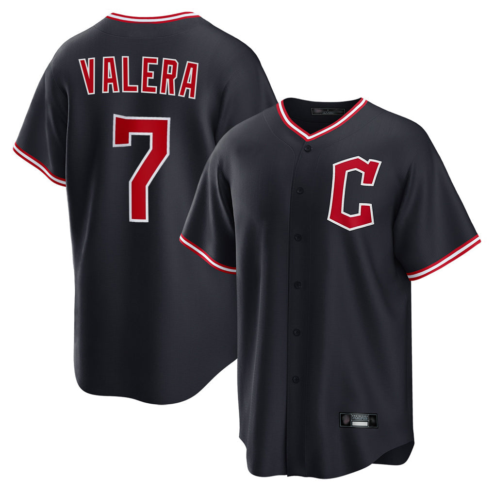 BIPIHUC C.Guardians #7 George Valera Player Navy Home Game Stitched Jerseys