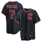 BIPIHUC C.Guardians #7 George Valera Player Navy Home Game Stitched Jerseys