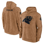 BIPIHUC C.Panthers Brown Salute to Service Hoodies Limited Blank Player Stitched Jerseys