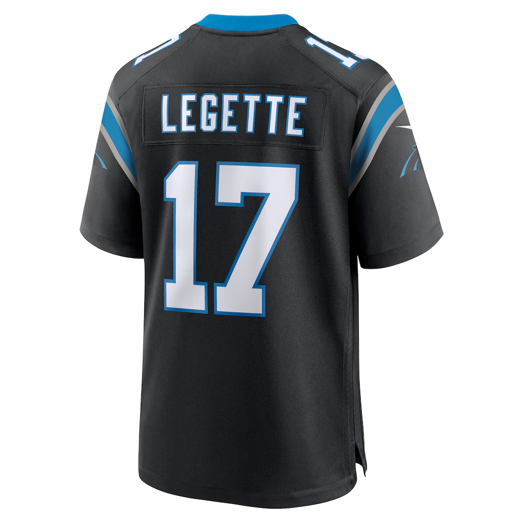 BIPIHUC C.Panthers #17 Xavier Legette Black Team Game Player Stitched Jerseys